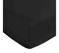 Bianca 400TC Luxury Cotton Sateen Fitted Sheet Or Pillowcases Black