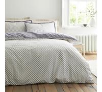 Bianca Amelie 200 Thread Count Cotton Reversible Duvet Cover Set Blue - Super King - Blue