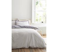 Bianca 'Amelie' 200 Thread Count Cotton Reversible Duvet Cover Set in Blue | Size: King Bianca Blue King