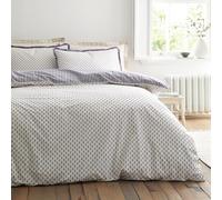 Bianca Amelie 200 Thread Count Cotton Reversible Single Duvet Cover Set with Pillowcase Blue