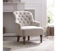 Bianca Antheia Cream Linen Fabric Armchair