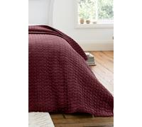 Bianca 'Attica Velvet' Embroidered Bedspread in Burgundy Bianca Burgundy