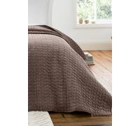 Bianca 'Attica Velvet' Embroidered Bedspread in Chocolate Bianca Chocolate