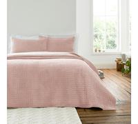 Bianca Attica Velvet Embroidered Bedspread Pink - 240 x 260 cm - Pink