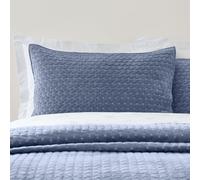 Bianca Attica Velvet Embroidered Pillow sham Pair Blue