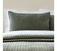 Bianca Attica Velvet Embroidered Pillow sham Pair Green