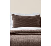 Bianca 'Attica Velvet' Embroidered Pillow sham Pair in Chocolate | Size: Standard Pillow Case Bianca Chocolate Standard Pillow Case
