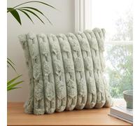 Bianca Carved Faux Fur 50x50cm Cushion Sage Green