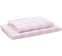 Bianca Check and Stripe Cotton Reversible Single Duvet Cover Set with Pillowcas