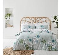 Bianca Chinoiserie Floral 400 Thread Count Sateen Double Duvet Set Green