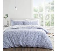 Bianca Cotton Shadow Leaves Blue Bedding Set - Superking
