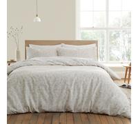 Bianca Cotton Shadow Leaves Natural Bedding Set - Superking