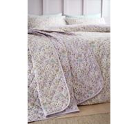 Bianca 'Ditsy Floral' 200 Thread Count Cotton Reversible Bedspread in Lilac Bianca Lilac