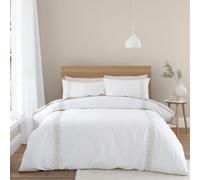 Bianca Embroidery Leaf 180 Thread Count Cotton Duvet Cover Set With Pillowcases Natural
