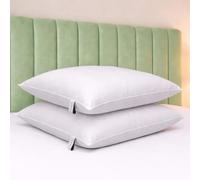 Bianca Fine Linens 180 Thread Count 100% Cotton Anti Allergy Pillow Pair White