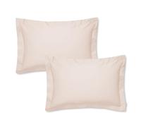 Bianca Fine Linens 400 Thread Count Cotton Sateen Oxford Pillowcase Pair Oyster
