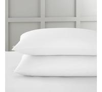Bianca Fine Linens 400 Thread Count Cotton Sateen Standard Pillowcase Pair White
