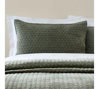 Bianca Fine Linens Attica Velvet Embroidered Pillow Sham Pair Green