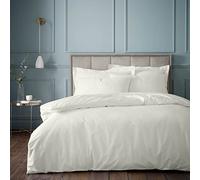 Bianca Fine Linens Bedding 180 Thread Count Egyptian Cotton Double Duvet Cover Set with Pillowcases Cream