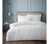 Bianca Fine Linens Bedding 180 Thread Count Egyptian Cotton Super King Duvet Cover Set with Pillowcases White