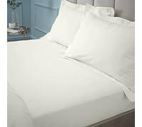 Bianca Fine Linens Bedroom 180 Thread Count Egyptian Cotton Double Fitted Sheet 34cm Depth Cream