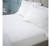 Bianca Fine Linens Bedroom 180 Thread Count Egyptian Cotton Single Fitted Sheet 34cm Depth White