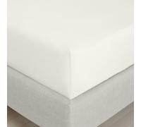 Bianca Fine Linens Bedroom 200 Thread Count Cotton Percale Fitted Sheet 32Cm Depth Cream