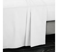 Bianca Fine Linens Bedroom 400 Thread Count Cotton Sateen Flat Sheet White