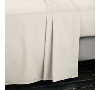 Bianca Fine Linens Bedroom Luxury 400 Thread Count Cotton Sateen Flat Sheet Oyster