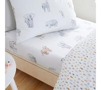 Bianca Fine Linens Bedroom Zoo Animals Fitted Sheet 25Cm Depth Pastel