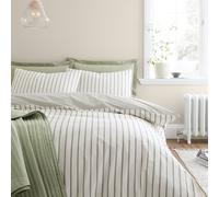 Bianca Fine Linens Green Hampton Stripe 100% Cotton Duvet Cover Set