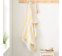 Bianca Fine Linens Reversible Stripe Cotton Jacquard Bath Sheet Yellow