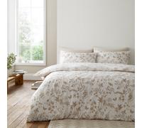 Bianca Fine Linens Thea Floral 200 Thread Count Cotton Reversible King Duvet Cover Set With Pillowcases Natural