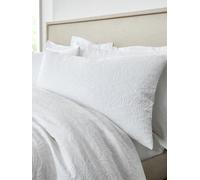 Bianca Fleur Matelassé Floral 200TC 100% Cotton Duvet Cover Bedding Set White