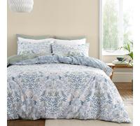 Bianca Hedgerow Hopper Floral 200 Thread Count Cotton Reversible Duvet Cover Set - Double