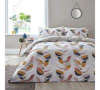Bianca Layered Leaf Egyptian Cotton Single Duvet Set Natural