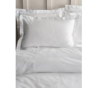 Bianca Lottie Floral Embroidery 180 Thread Count Cotton King Duvet Cover Set with Pillowcases White
