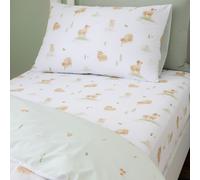 Bianca 'Mini Moo Cow' Cotton Fitted Sheet in White | Size: Junior Bianca White Junior