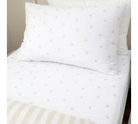 Bianca Mini Star & Stripes Cotton Fitted Sheet Natural - Double - Natural