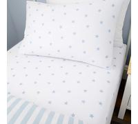 Bianca Mini Star & Stripes Cotton Junior Fitted Sheet Blue