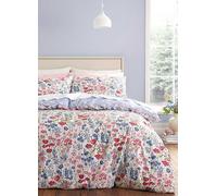 Bianca Olivia Floral 100% Cotton 200 Thread Count Duvet Cover Set Red