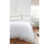Bianca 'Oxford Lace' 200 Thread Count Cotton Duvet Cover Set in Natural | Size: Double Bianca Natural Double