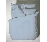 Bianca Plain Dyed Blue Duvet Cover Set for 180 cm Bed 100% Cotton Percale