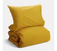 Bianca Plain Dyed Mustard Duvet Cover Set 140 x 220 + 65 x 65 cm
