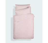 Bianca Plain Dyed Pink 100% Cotton Percale Duvet Cover Set for 135cm Bed
