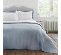 Bianca Quilted Lines 220x230cm Bedspread Blue