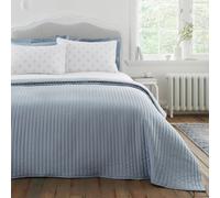 Bianca Quilted Lines 220X230Cm Bedspread Blue