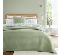 Bianca Quilted Lines 220x230cm Bedspread Sage Green