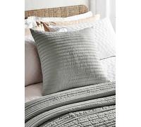 Bianca Quilted Lines 55 x 55cm Feather Filled Cushion Silver