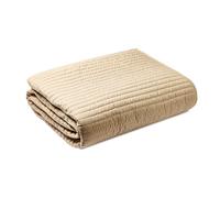 Bianca Quilted Lines Bedspread 220x230cm Or Matching Cushion 55x55cm Natural